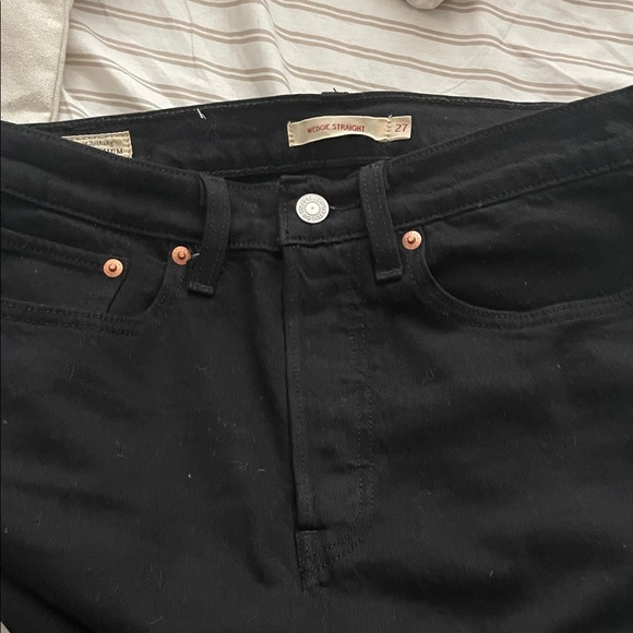 Black Wedgie Straight Jeans - Size 27 - Picture 4 of 7